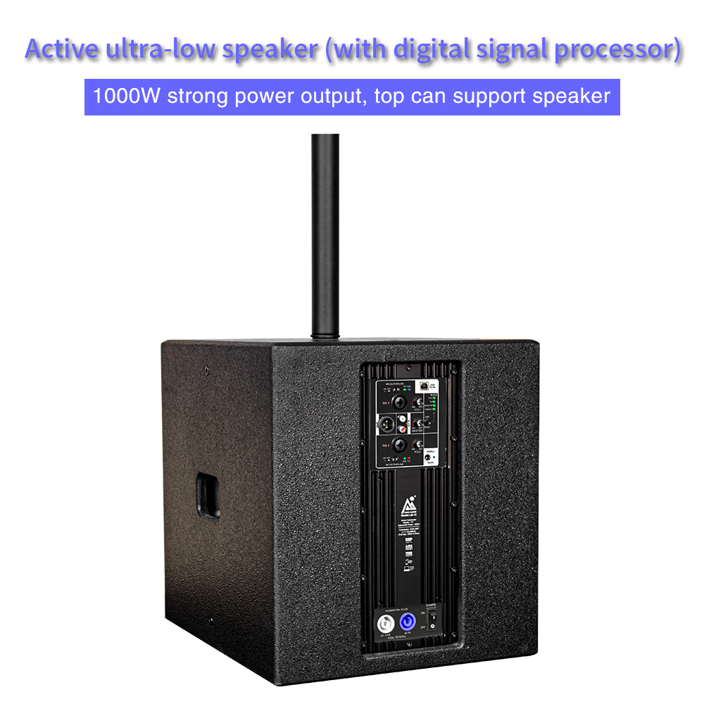 Lihui Audio Niedrige Preise Hervorragende Klangqualität 1000 W DSP Aktiver 110 V ~ 240 V Subwoofer Säulenlautsprecher Line Array PA-System für die Bühne