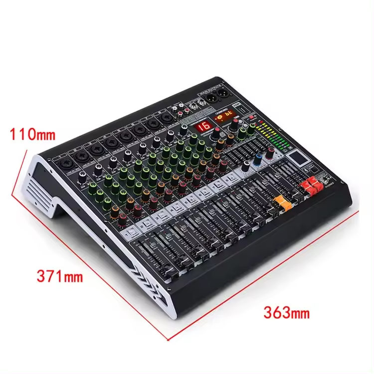 Professionelle Konsole, MP3-Computereingang, integrierter 99-Reverb-Effekt, 8-Kanal-Digital-Audio-Mixer mit USB-Bluetooth-Audio-Mixer