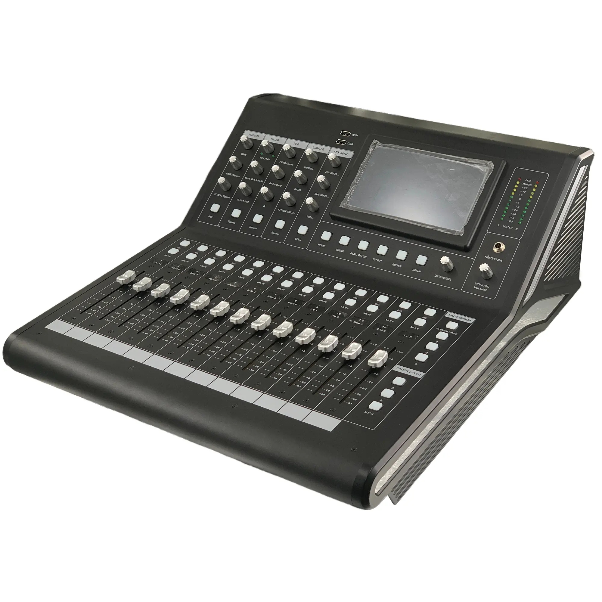 MS-200 Pro 16 Kanäle Touchscreen Digital Audio Mixer Soundmischung Integrierte zwei Arten von Effektoren DJ-Controller-Konsole