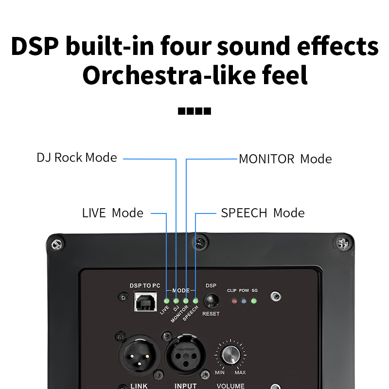 MD1000E 2-Kanal-Subwoofer-Audio-Power-Digital-Aktivlautsprecher-Verstärkermodul