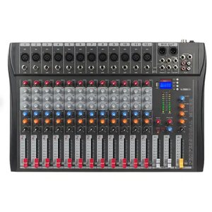 Heißer Verkauf 12 Kanal DJ Mixer Konsole Audio Mixer Verbinden Power Verstärker Audio Soundkarten Mit USB Computer