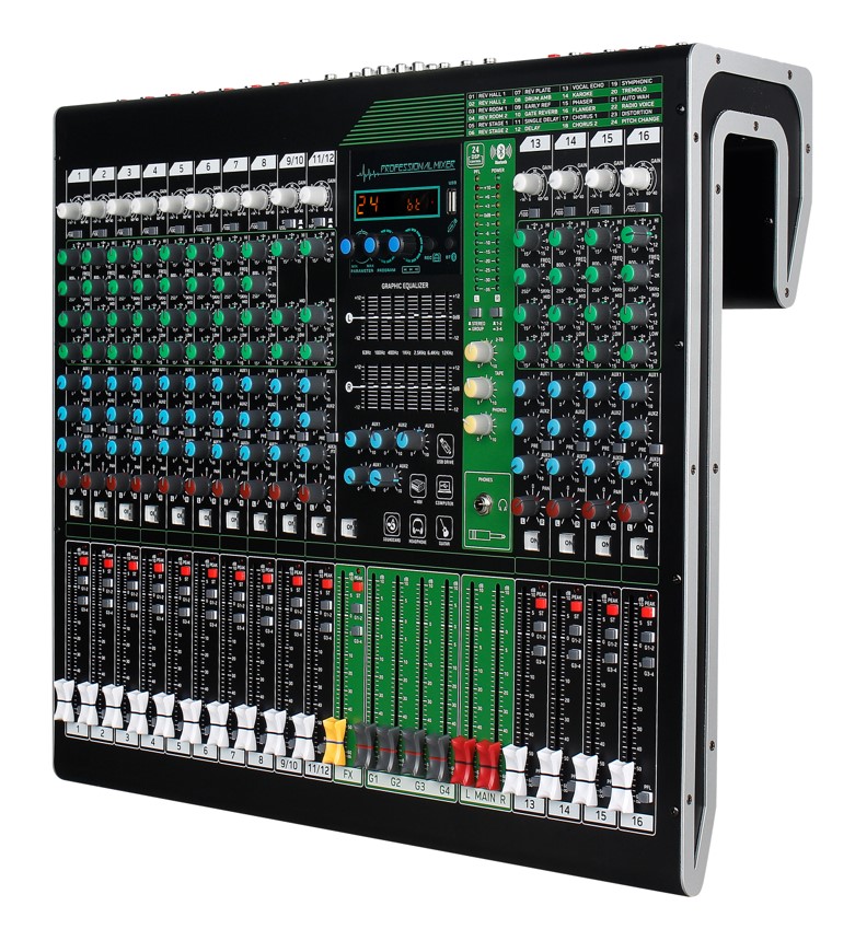 Heißer Verkauf 16 Kanal DJ Mixer Konsole Audio Mixer Verbinden Power Verstärker Audio Soundkarten Mit USB Computing