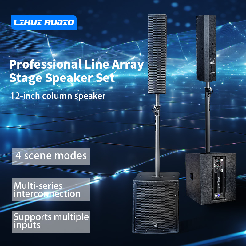 L112A Sound Line Array Heimkino-Soundsystem-Verstärker, aktiver professioneller Audio-Video-Säulenlautsprecher, DJ-Lautsprecher