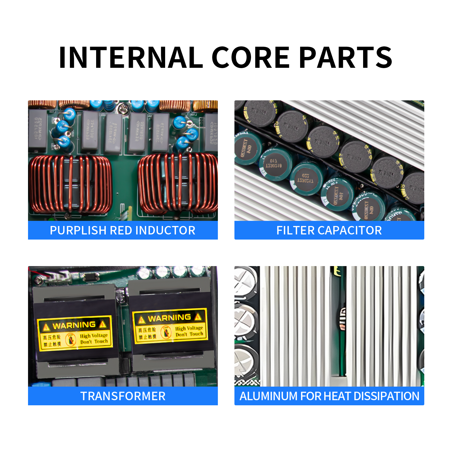 TMC1600 Eisenschwarz, 2 Kanäle, 1600 W, unterstützt 110 V ~ 240 V Spannung, Subwoofer-Verstärker für Pa-Soundsystem 