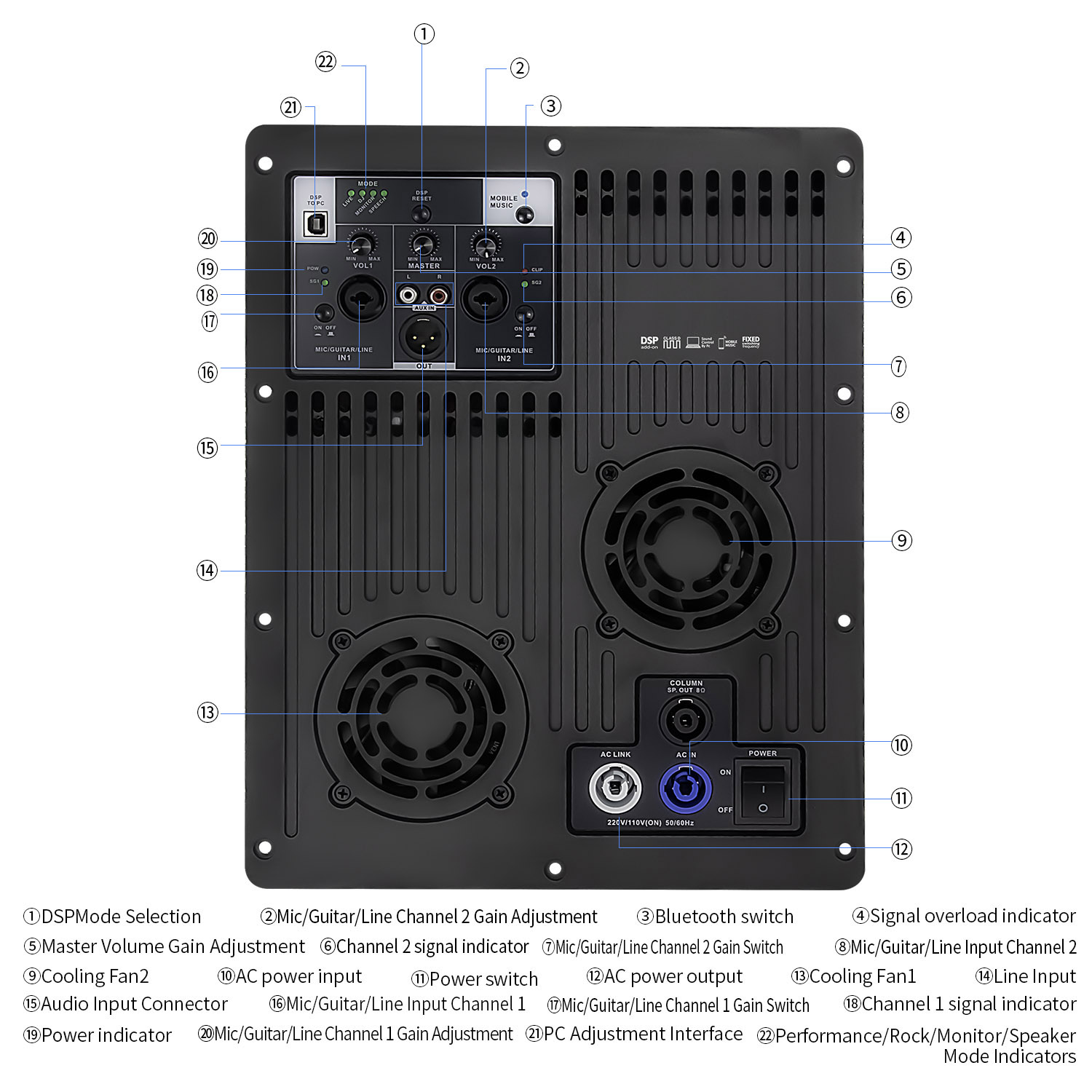  MT12660D 1200 W 8 Ohm Klasse D Verstärker Platte Pro Dsp AMP Platte Audio Power Verstärker Module Für Aktive Lautsprecher