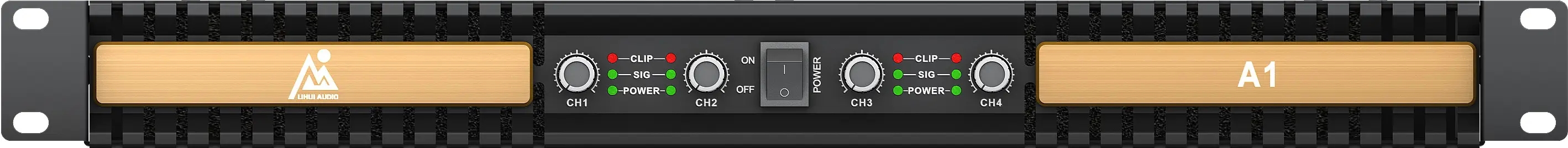 Lihui Professional 1U Class-D Leistungsverstärker 3000 Watt 4-Kanal-Audioverstärker Hersteller Bühnensound Standard Modell A1